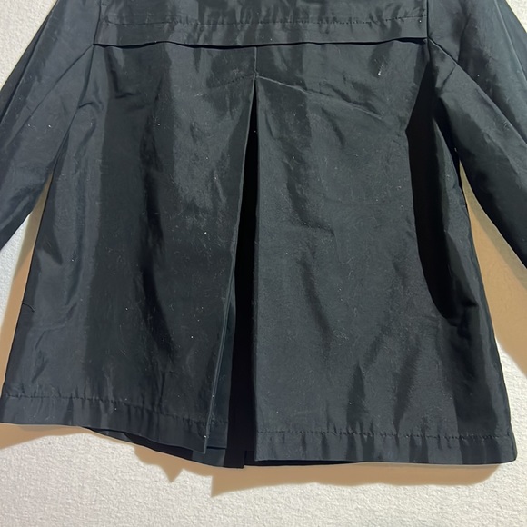 Short Trench Women’s Small Black Pea Coat Waist Length Trench Coat Jacket - Picture 10 of 13